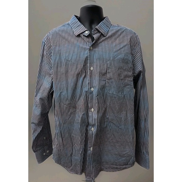 Tommy Bahama Mens Coasta Ikat Plaid 100% Pima Cotton Shirt Size XL Ombre Check‎ - Picture 2 of 5